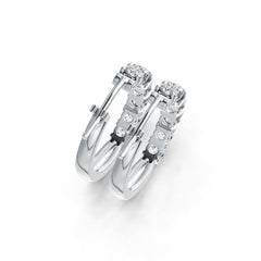 14K Gold Semi Mount Earrings Setting Round RD 4x4mm DHJ