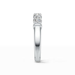 Sterling Silver Semi Mount Ring Setting Round RD 4x4mm 5 Stone Ring DHJ