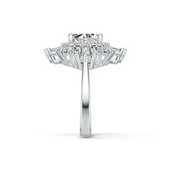 Sterling Silver Semi Mount Ring Setting Baguette BAG 8x8mm Halo Syzjewelry