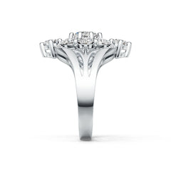 Sterling Silver Semi Mount Ring Setting Round RD 6x6mm RD 3.5mm DHJ