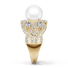 14K Gold Semi Mount Ring Setting Round Ro 9x9mm Diamond Accent Syz Jewelry