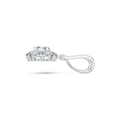 14K Gold Semi Mount Earrings Setting Round RD 6x6mm Diamond Accent DHJ