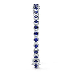 Platinum Semi Mount Bracelet Setting Round Ro 4x4mm Syz Jewelry