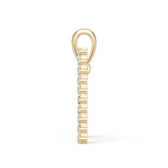 18K Gold Semi Mount Pendant Setting Square Sq 3x1mm Syz Jewelry