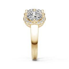 18K Gold Semi Mount Ring Setting Cushion Cu 6x6mm Diamond Accent Syz Jewelry