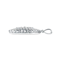 10K Gold Semi Mount Pendant Setting Marquise MQ 5X2.5mm MQ 4X2mm Moissanite Accent DHJ