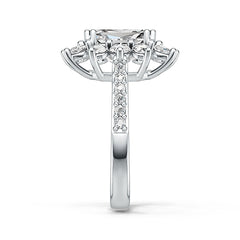 Sterling Silver Semi Mount Ring Setting Emerald OCT 9x6mm Syzjewelry