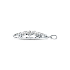 Sterling Silver Semi Mount Pendant Setting Trillion TR 6X6mm MQ 6X3mm DHJ