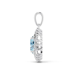 18K Gold Semi Mount Pendant Setting Oval Ov 8x6mm Diamond Accent Syz Jewelry