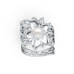 10K Gold Semi Mount Ring Setting Round RD 6x6-6.5mm Floral Theme DHJ