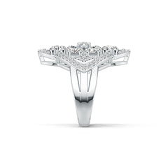 Sterling Silver Semi Mount Ring Setting Oval OV 5X4mm with White Topaz DHJ