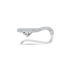 10K Gold Semi Mount Earrings Setting Round RD 10x10mm with White Topaz Moissanite Accent DHJ