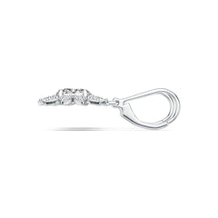 Platinum Semi Mount Earrings Setting Oval OV 7x5mm Diamond Accent DHJ