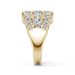 Platinum Semi Mount Ring Setting Oval Ov 5x4mm Diamond Accent Syz Jewelry