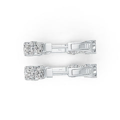 14K Gold Semi Mount Earrings Setting Round RD 5x5mm Diamond Accent DHJ