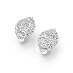 Sterling Silver Semi Mount Earrings Setting Round RD 2x2mm DHJ