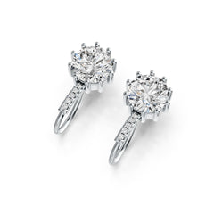 Sterling Silver Semi Mount Earrings Setting Round RD 8x8mm DHJ