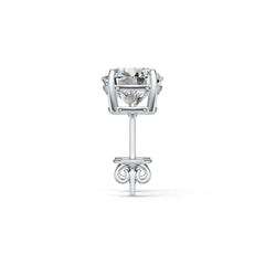 18K Gold Semi Mount Earrings Setting Round RD 7.5mm DHJ