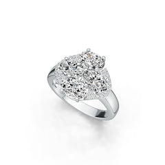 Sterling Silver Semi Mount Ring Setting Oval OV 7x5mm with White Topaz - Syzjewelry