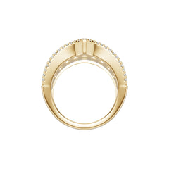 10K Gold Semi Mount Ring Setting Round Ro 6x6mm Moissanite Accent Syz Jewelry