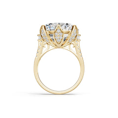 14K Gold Semi Mount Ring Setting Round Ro 1x1mm Diamond Accent Syz Jewelry