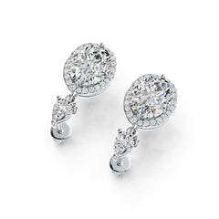 Sterling Silver Semi Mount Earrings Setting Oval OV 10X8mm PE 6X4mm DHJ