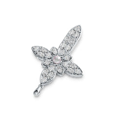Platinum Semi Mount Pendant Setting Oval OV 5X3mm OV 4X3mm RD 5X5mm Cross Theme DHJ