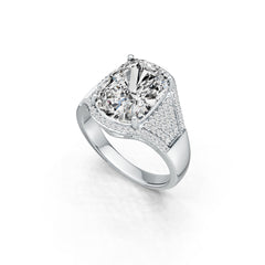 Sterling Silver Semi Mount Ring Setting Cushion CU 14X10mm DHJ