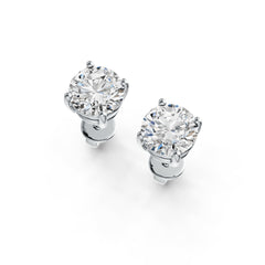 Sterling Silver Semi Mount Earrings Setting Round RD 6.5mm DHJ