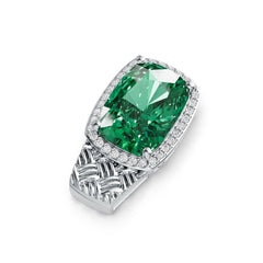 Sterling Silver Semi Mount Pendant Setting Cushion CU 14X10mm Halo DHJ