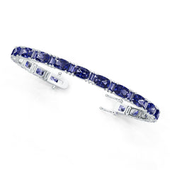 Platinum Semi Mount Bracelet Setting Cushion Cu 7x5mm Syz Jewelry