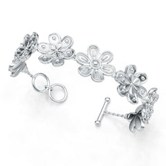 Platinum Semi Mount Bracelet Setting Round Ro Syz Jewelry