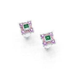 Sterling Silver Semi Mount Earrings Setting Princess SQ 3X3mm DHJ