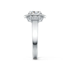 18K Gold Semi Mount Ring Setting Oval OV 8X6mm with Diamond Accent DHJ