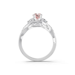 Platinum Semi Mount Ring Setting Round Ro 5x5mm Diamond Accent Syz Jewelry
