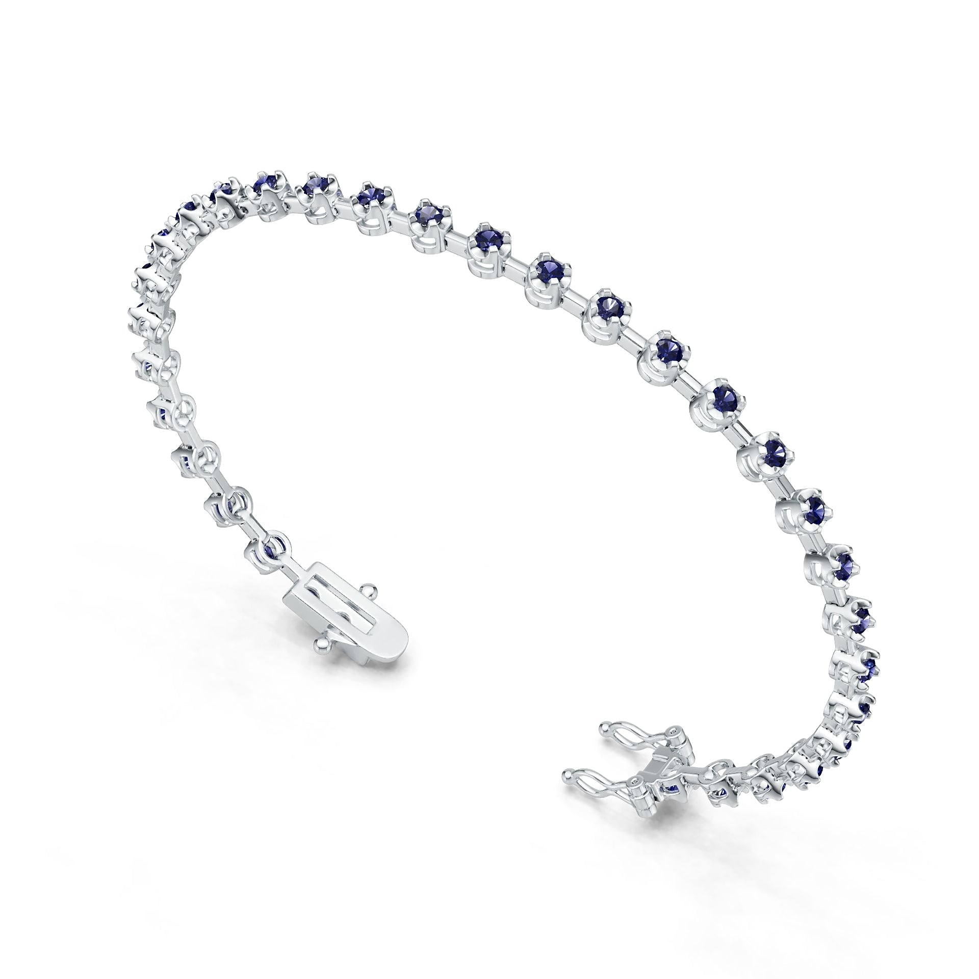 Sterling Silver Semi Mount Bracelet Setting Round Rd 2.6mm Syzjewelry