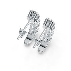 Sterling Silver Semi Mount Earrings Setting Round RD 3.5mm DHJ