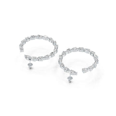 14K Gold Semi Mount Earrings Setting Pear PE 5X3mm Open Circle Hoop DHJ