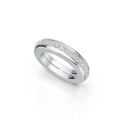 Sterling Silver Semi Mount Ring Setting Round RD 2x2mm White Topaz DHJ