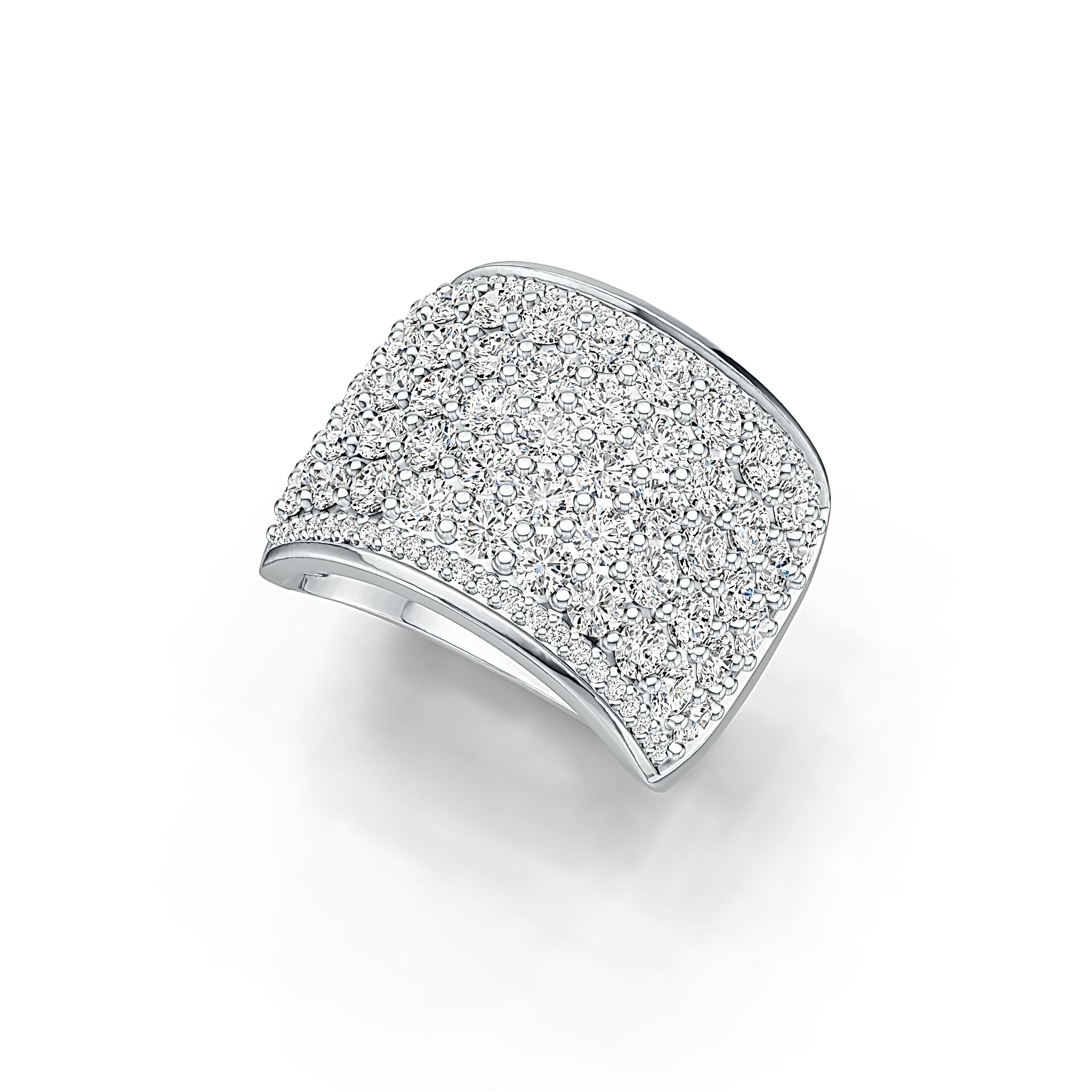 Sterling Silver Semi Mount Ring Setting Round RD 2.5mm White Topaz DHJ