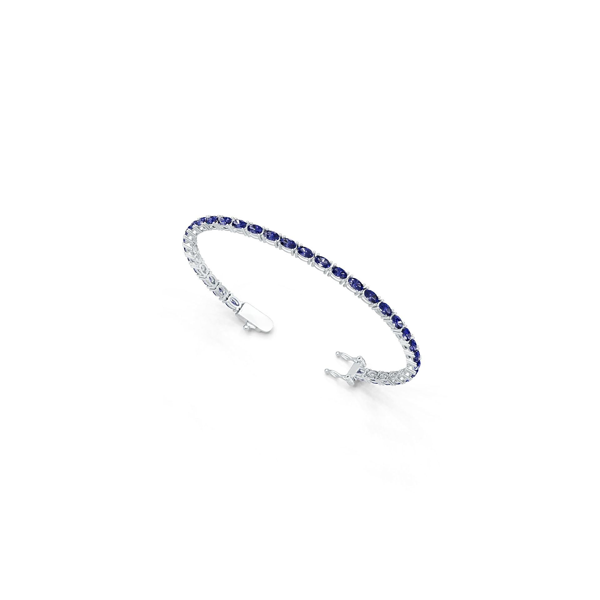 14K Gold Semi Mount Bracelet Setting Oval Ov Diamond Accent Syzjewelry