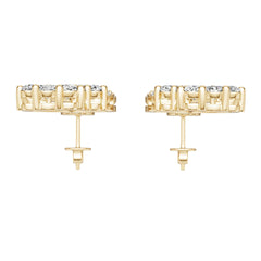 14K Gold Semi Mount Earrings Setting Pear Pe 5x3mm Diamond Accent Syz Jewelry