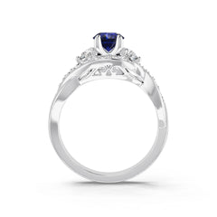 14K Gold Semi Mount Ring Setting Round Ro 5x5mm Diamond Accent Syz Jewelry