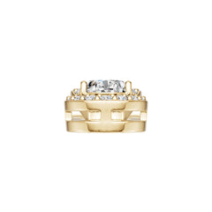 14K Gold Semi Mount Pendant Setting Round Ro 4x1mm Diamond Accent Syz Jewelry