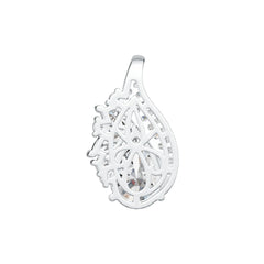 14K Gold Semi Mount Pendant Setting Pear PE 12X8mm MQ 6X3mm Diamond Accent DHJ