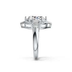 18K Gold Semi Mount Ring Setting Oval OV 12X10mm Diamond Accent DHJ