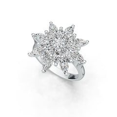 Sterling Silver Semi Mount Ring Setting Marquise MQ 6X3mm DHJ