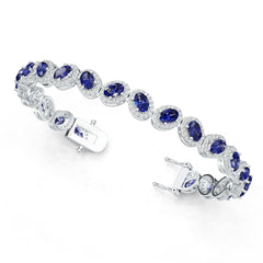 18K Gold Semi Mount Bracelet Setting Oval Ov 6x4mm Syz Jewelry