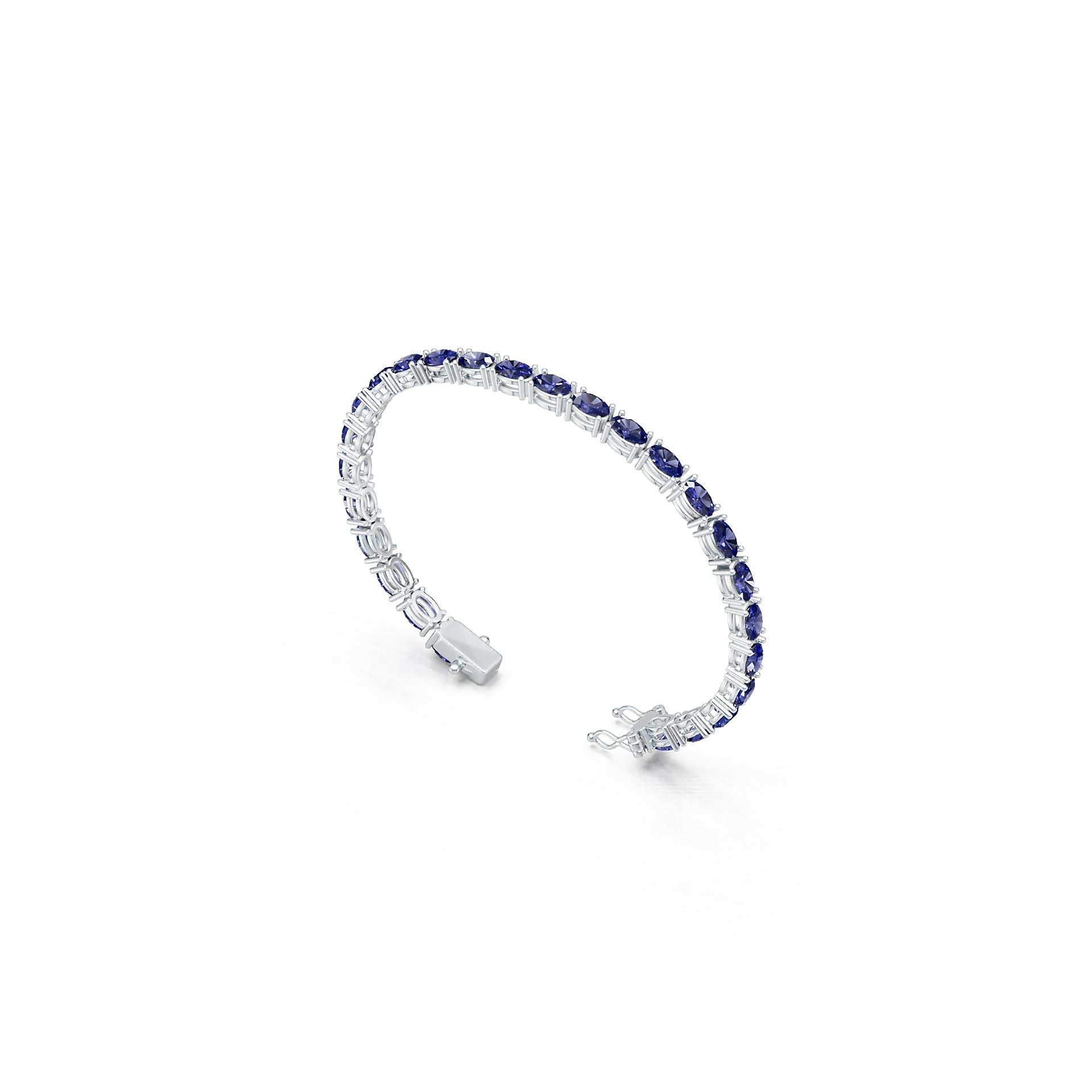 Sterling Silver Semi Mount Bracelet Setting Oval OV 6x4mm DHJ