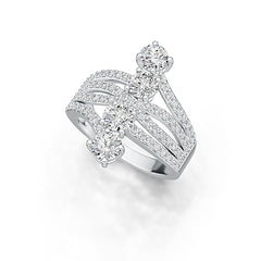 Sterling Silver Semi Mount Ring Setting Round RD 5x5mm DHJ